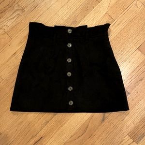 Black button up skirt